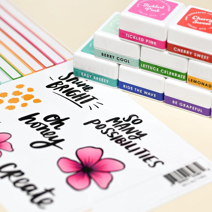 Misil Craft Decals Mini Ink Cubes Label Set - 2023 Amy Tangerine Collection