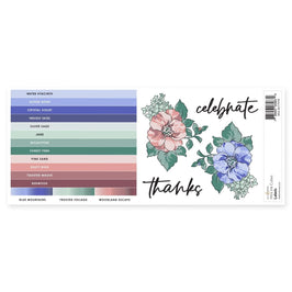 Misil Craft Decals Mini Ink Cubes Label Set - Blue Mountains, Frosted Foliage, Woodland Escape