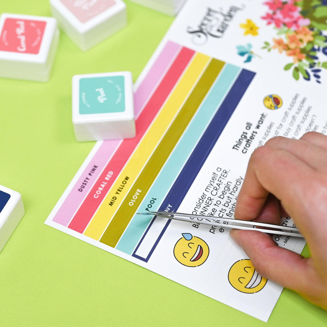 Misil Craft Decals Mini Ink Cubes Label Set - Deco Garden