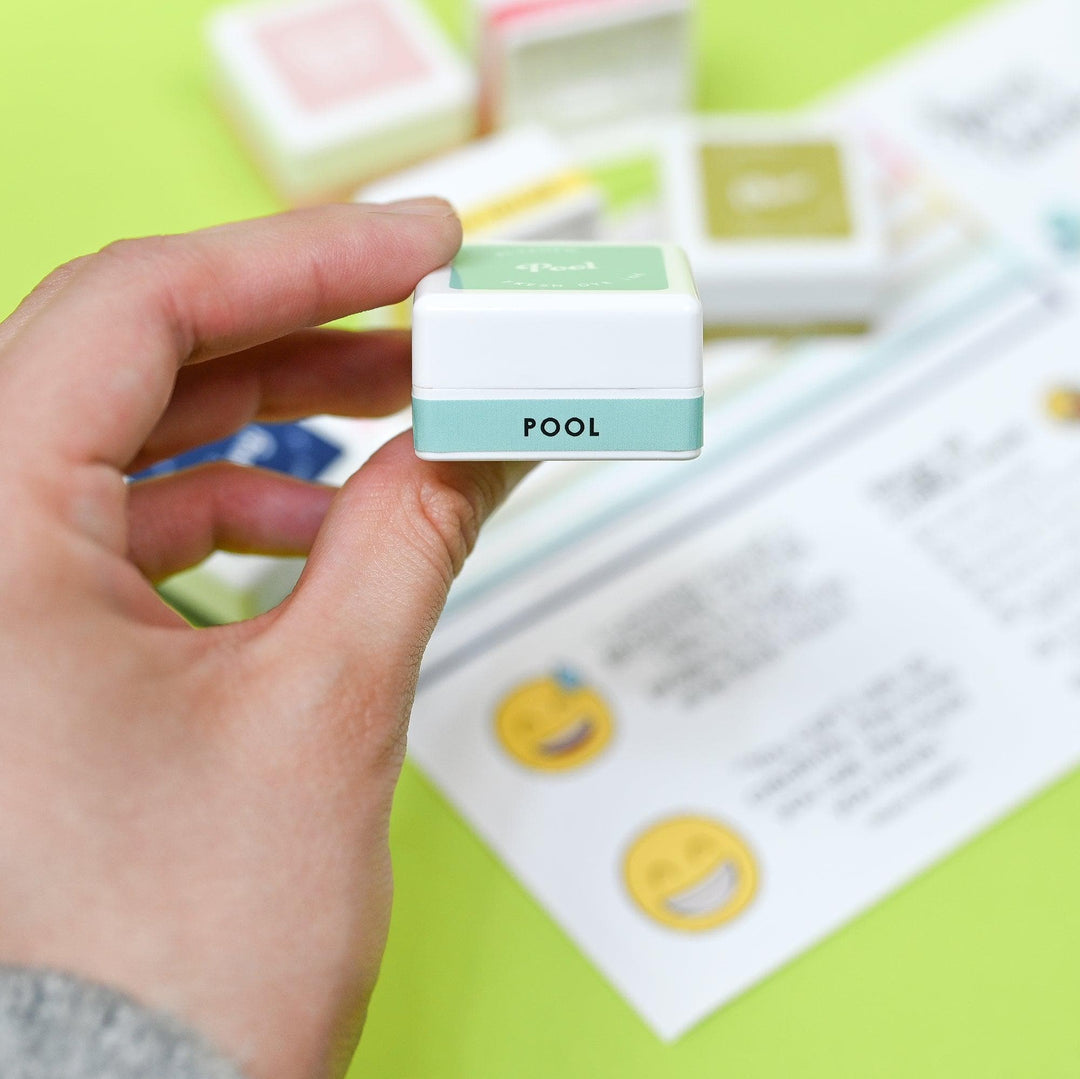 Misil Craft Decals Mini Ink Cubes Label Set - Deco Garden