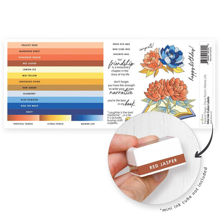 Mini Ink Cubes Label Set - Tropical Tango, Citrus Punch, Marine Life