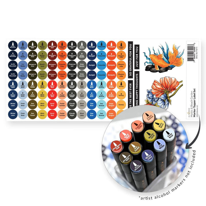 Misil Craft Decals Mystic & Beach Garden Marker Topper Label Set