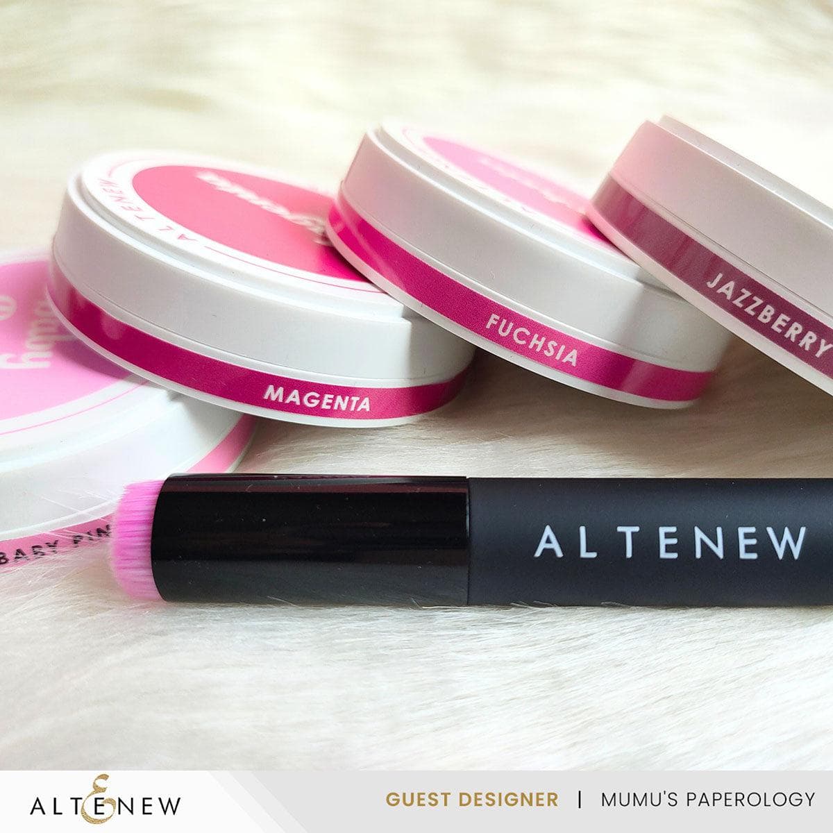 Altenew Round Ink Pads & Blending Brushes Label Set - Whispering ...