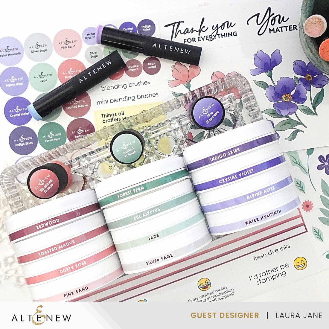 Round Ink Pads Label Set - 20 Fresh Dye Ink Bundle | Altenew