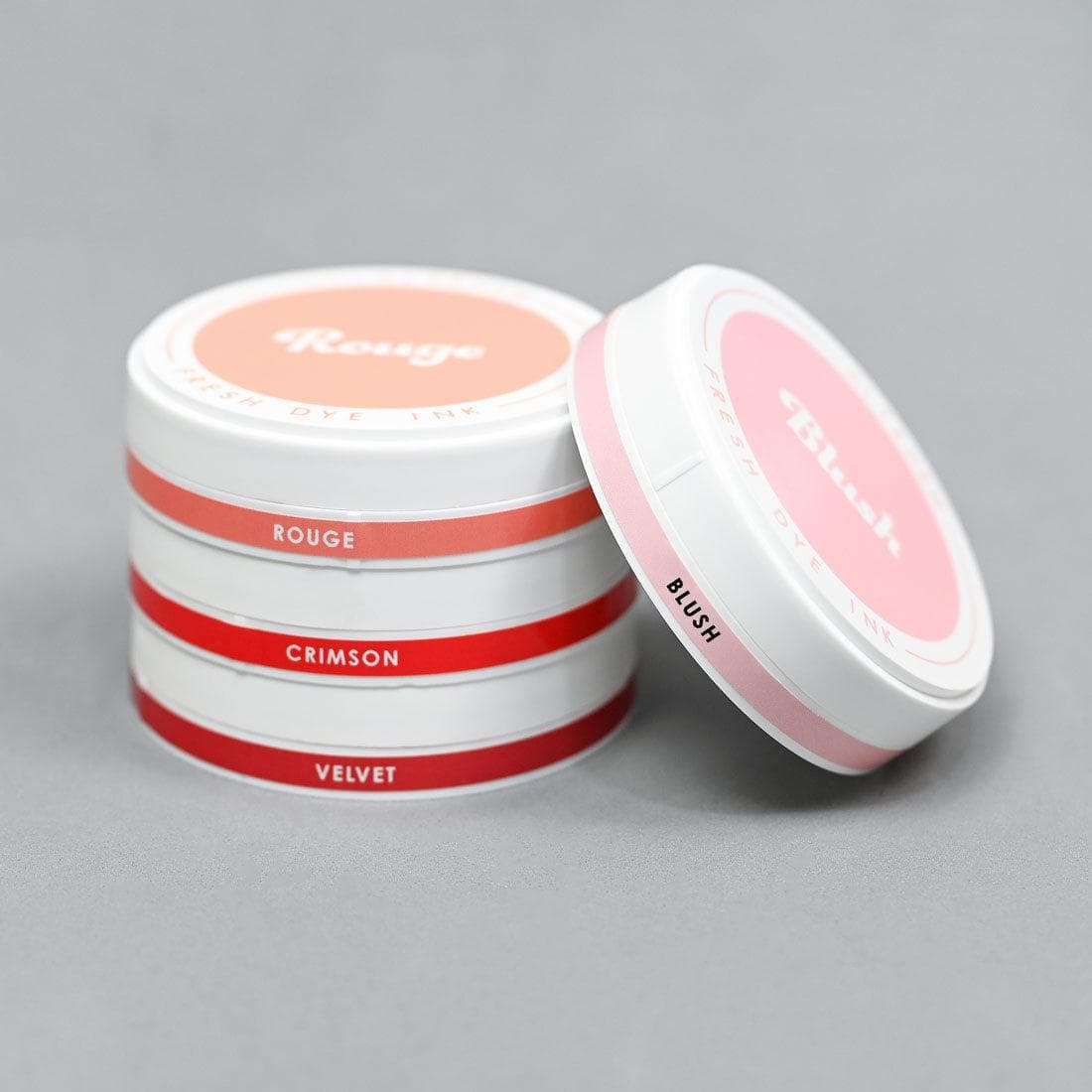 Round Ink Pads Label Set - 20 Fresh Dye Ink Bundle