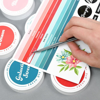 Round Ink Pads Label Set - 20 Fresh Dye Ink Bundle