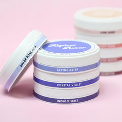 Misil Craft Decals Round Ink Pads Label Set - Blue Mountains, Frosted Foliage, Woodland Escape