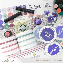 Round Ink Pads Label Set - ChromaBloom Delights Fresh Dye Ink Bundle