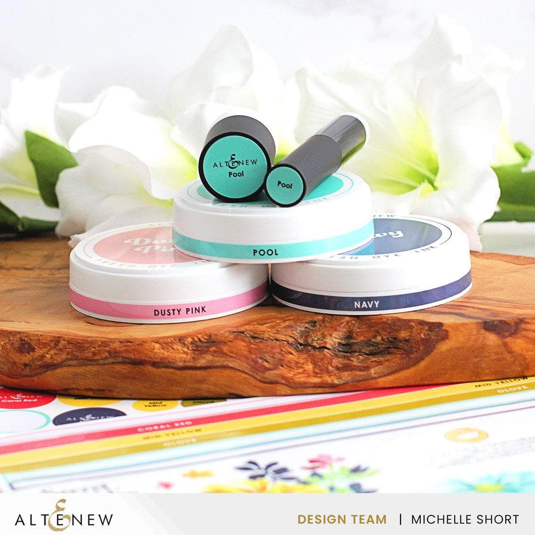 Round Ink Pads Label Set - ChromaBloom Delights Fresh Dye Ink Bundle