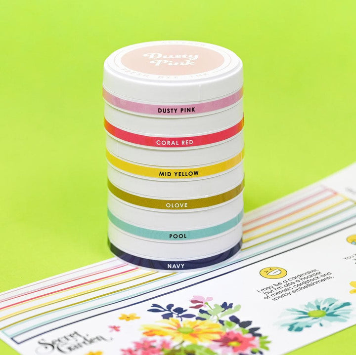 Round Ink Pads Label Set - ChromaBloom Delights Fresh Dye Ink Bundle