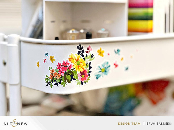 Misil Craft Decals Round Ink Pads Label Set - Deco Garden