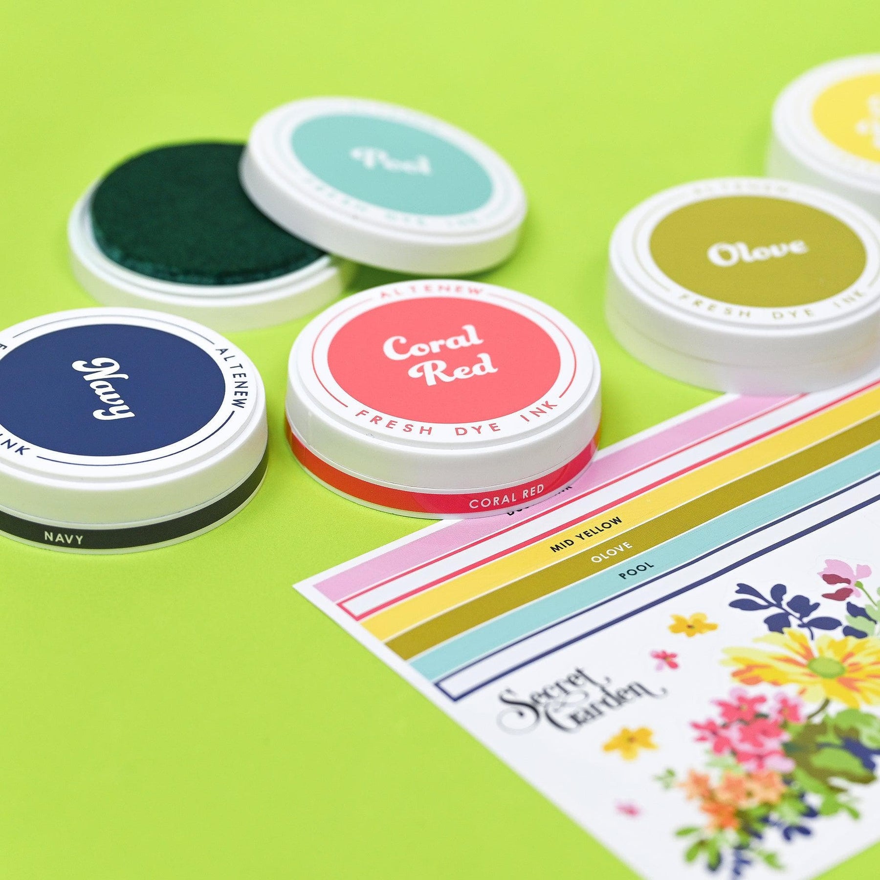Round Ink Pads Label Set - Deco Garden | Altenew