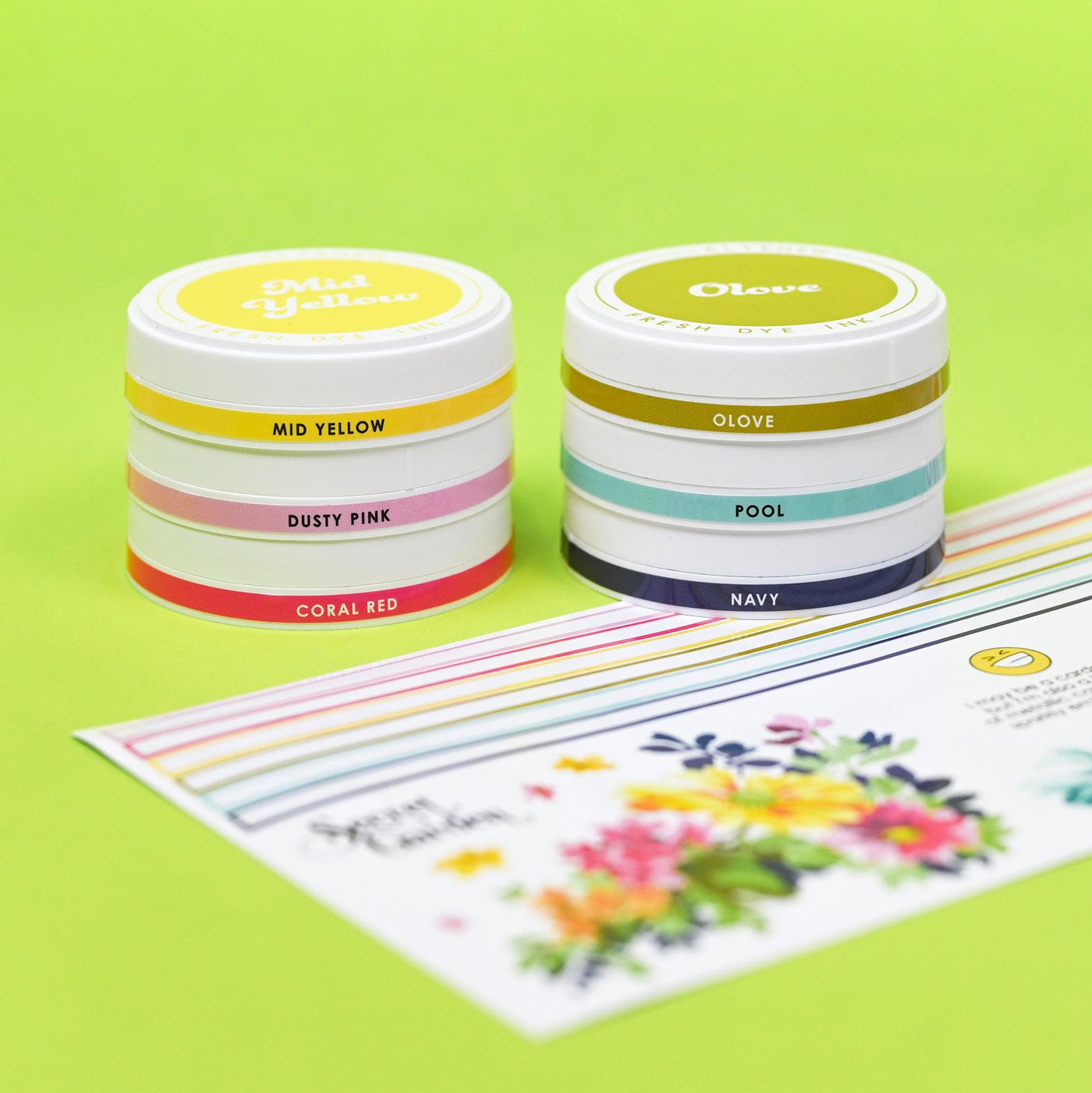 Altenew Round Ink Pads Label Set - Deco Garden