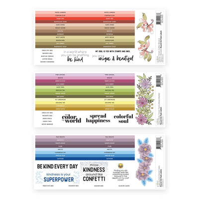 Round Ink Pads Label Set - Kaleidoscope of Colors Fresh Dye Ink Bundle