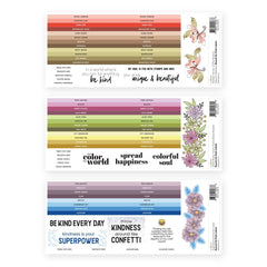 Round Ink Pads Label Set - Kaleidoscope of Colors Fresh Dye Ink Bundle