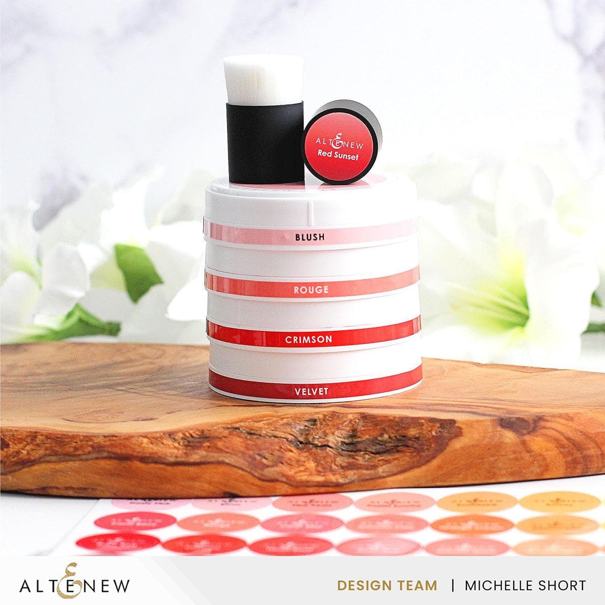 Altenew Round Ink Pads Label Set - Red Sunset, Sweet Dreams