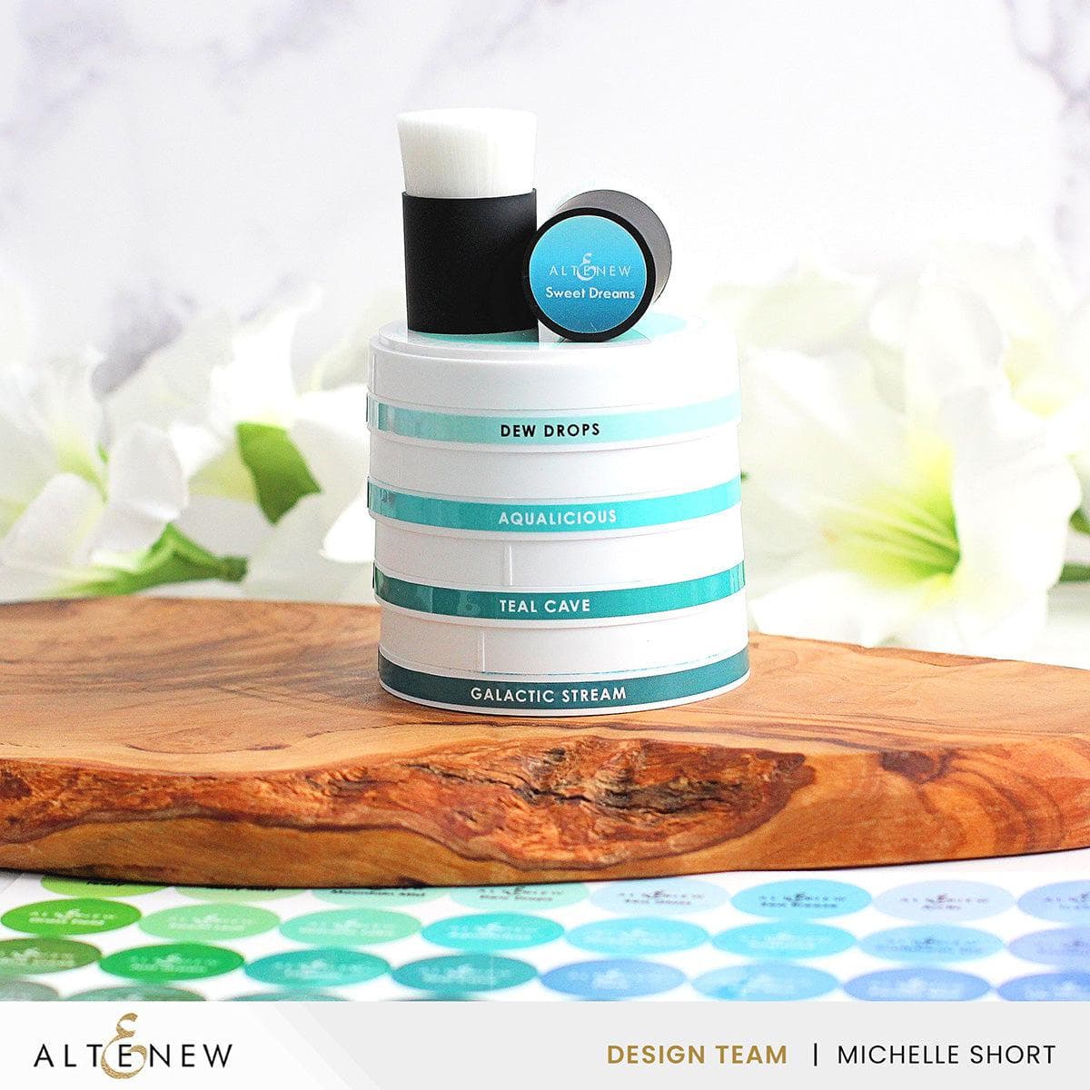 Altenew Round Ink Pads Label Set - Red Sunset, Sweet Dreams