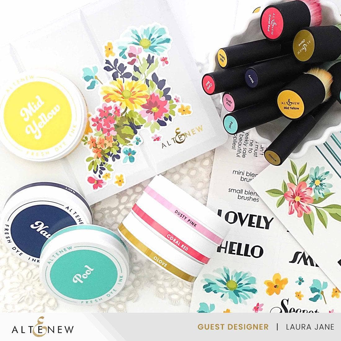 Round Ink Pads Label Set - Vividly Versatile Fresh Dye Ink Bundle