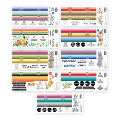 Round Ink Pads Label Set - Vividly Versatile Fresh Dye Ink Bundle