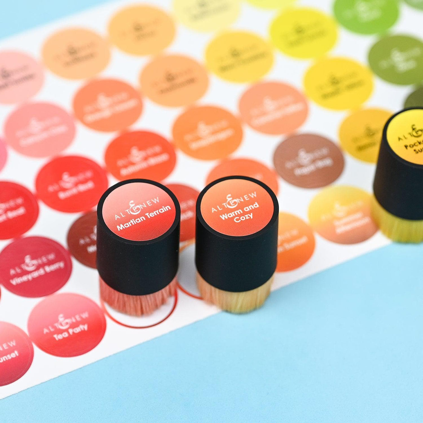 Altenew Small Ink Blending Brush Label Set - All Crisp Dye Ink Colors ...