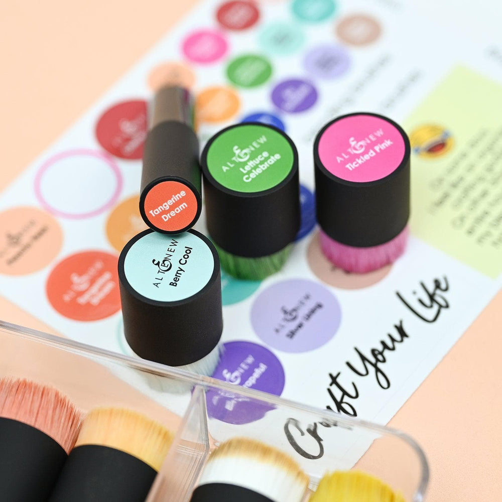 Misil Craft Decals Small & Mini Blending Brushes Label Set - 2023 Amy Tangerine Collection