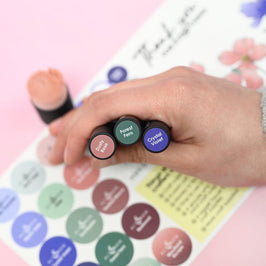 Misil Craft Decals Small & Mini Blending Brushes Label Set - Blue Mountains, Frosted Foliage, Woodland Escape