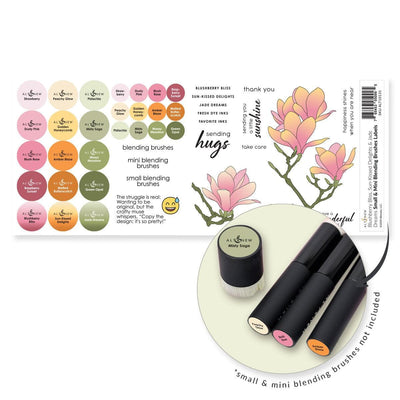 Small & Mini Blending Brushes Label Set - Blushberry Bliss, Sun-Kissed Delights, Jade Dreams