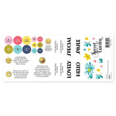 Misil Craft Decals Small & Mini Blending Brushes Label Set - Deco Garden