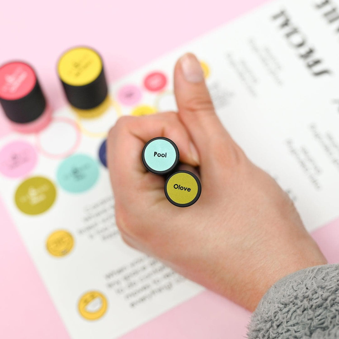 Misil Craft Decals Small & Mini Blending Brushes Label Set - Deco Garden