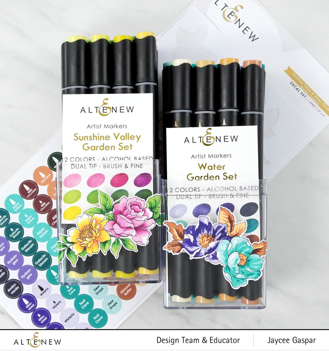 Altenew | Card Making, Scrapbooking & Paper-Crafting Supplies! Decals Sunshine Valley & Water Garden Marker Topper Decal Set - Small