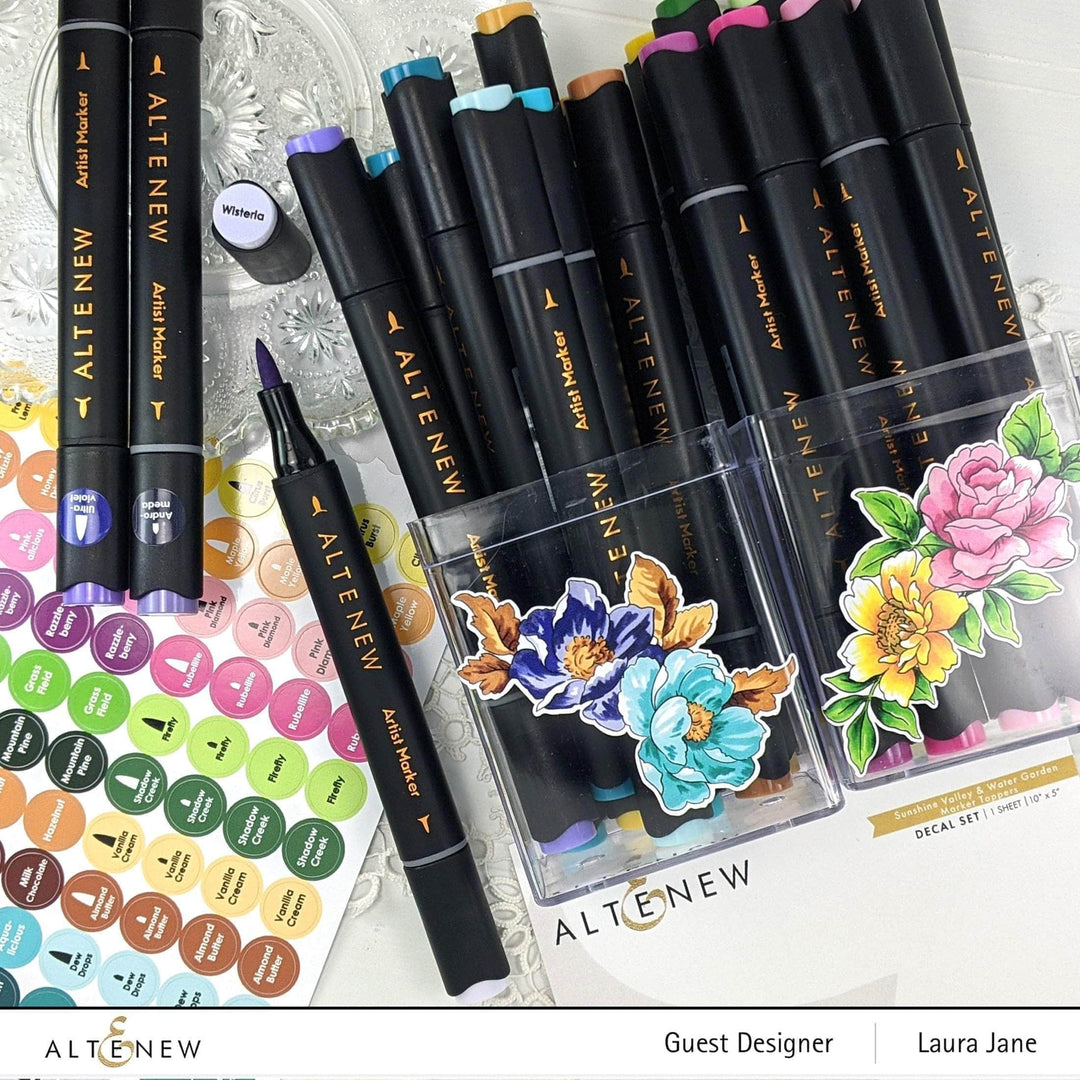 Altenew | Card Making, Scrapbooking & Paper-Crafting Supplies! Decals Sunshine Valley & Water Garden Marker Topper Decal Set - Small