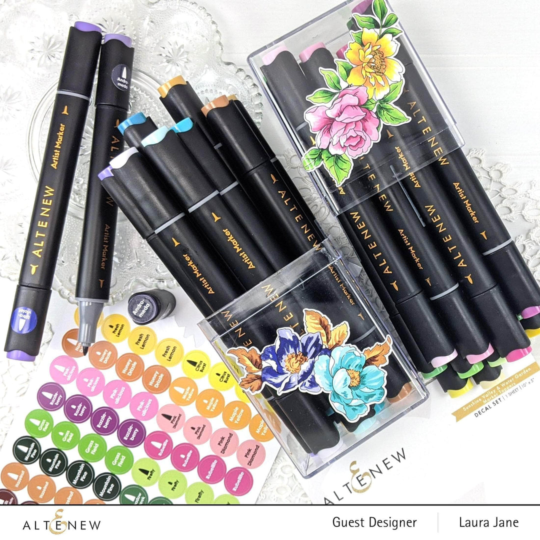 Altenew | Card Making, Scrapbooking & Paper-Crafting Supplies! Decals Sunshine Valley & Water Garden Marker Topper Decal Set - Small