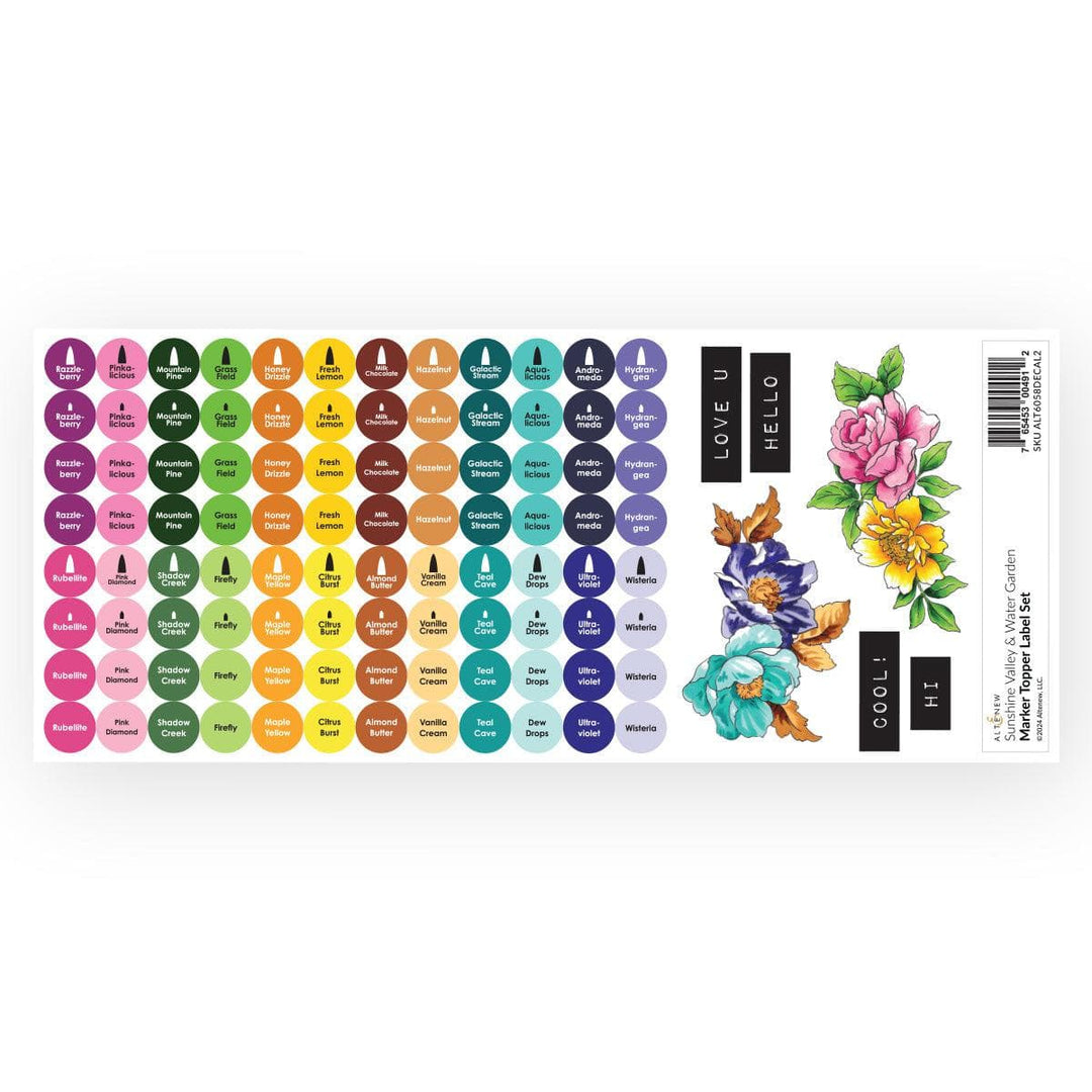 Sunshine Valley & Water Garden Marker Topper Decal Set - Small