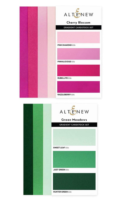 Altenew Paper Bundle Cherry Blossom & Green Meadows Gradient Cardstock Bundle
