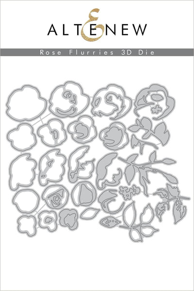 Altenew Paper Bundle Sea Shore Gradient Cardstock & Rose Flurries 3D Die Set Bundle