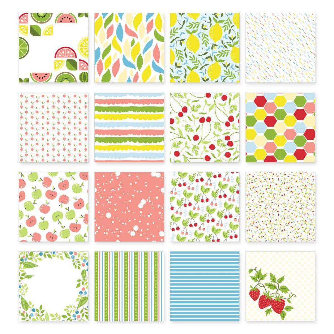 Photocentric Pattern Paper Cute Fruits 6x6 Paper Pack