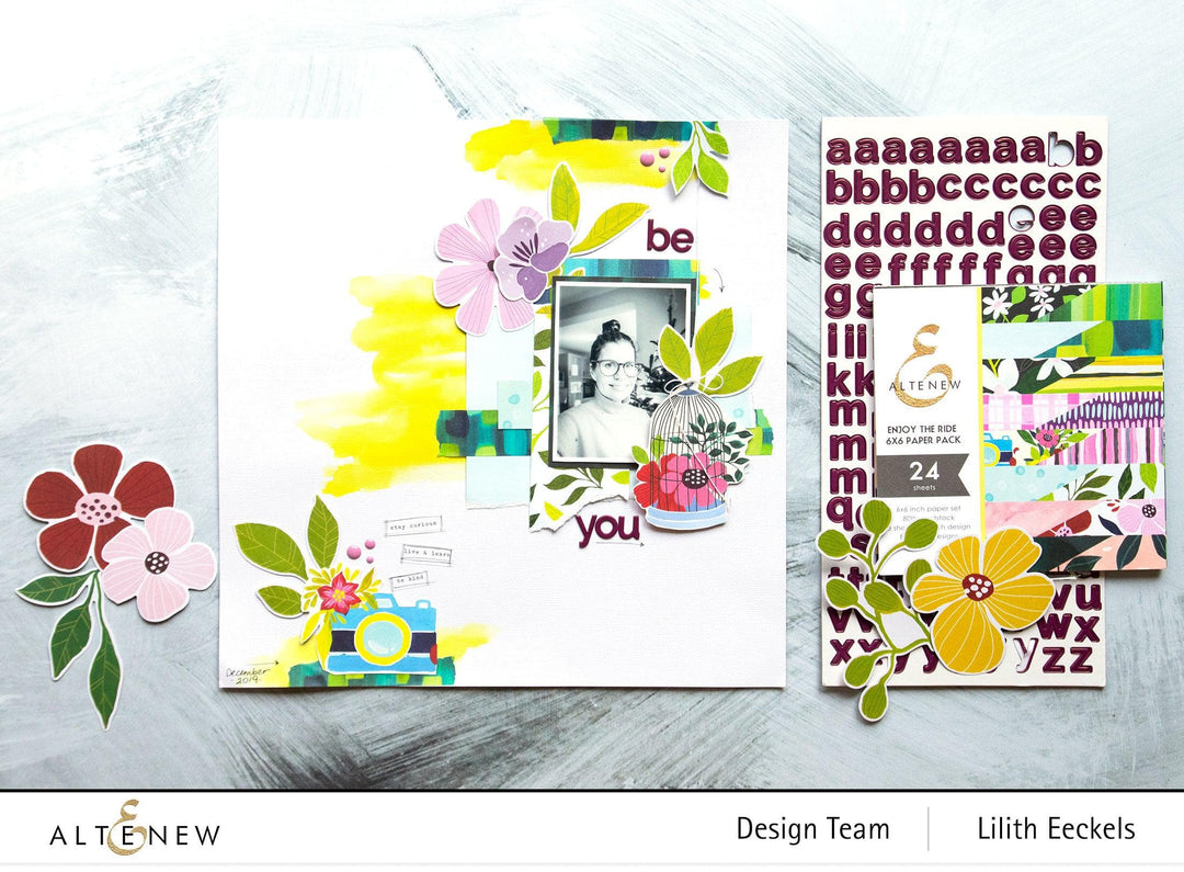 Pexzuh Printing Pattern Paper Enjoy the Ride 12x12 Paper Pack