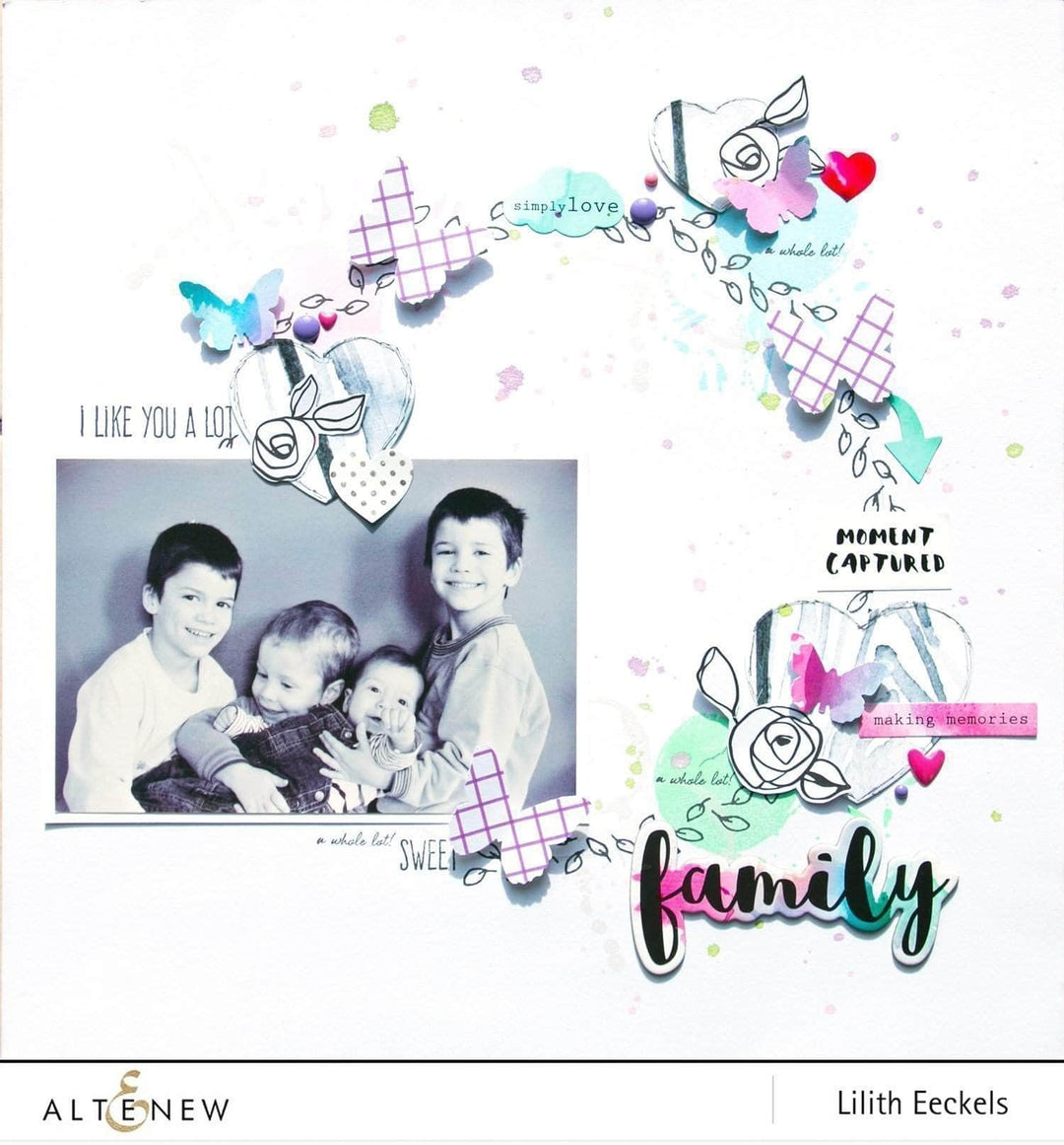 Photocentric Pattern Paper Our Family 12 x 12 Patterned Paper (80lb/Double Sided)