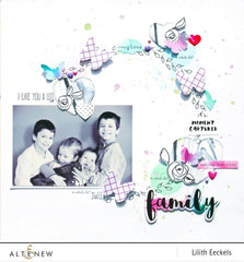 Photocentric Pattern Paper Our Family 12 x 12 Patterned Paper (80lb/Double Sided)