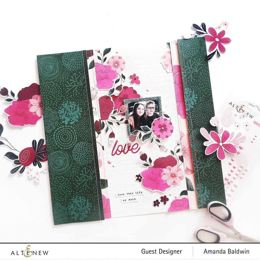 Pexzuh Printing Pattern Paper Wildflower Paper Crafting Collection 12x12 Paper Pack