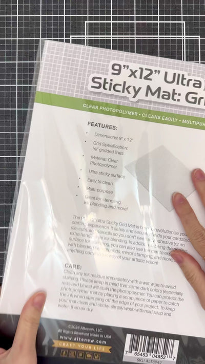 9"x12" Ultra Sticky Mat: Grid