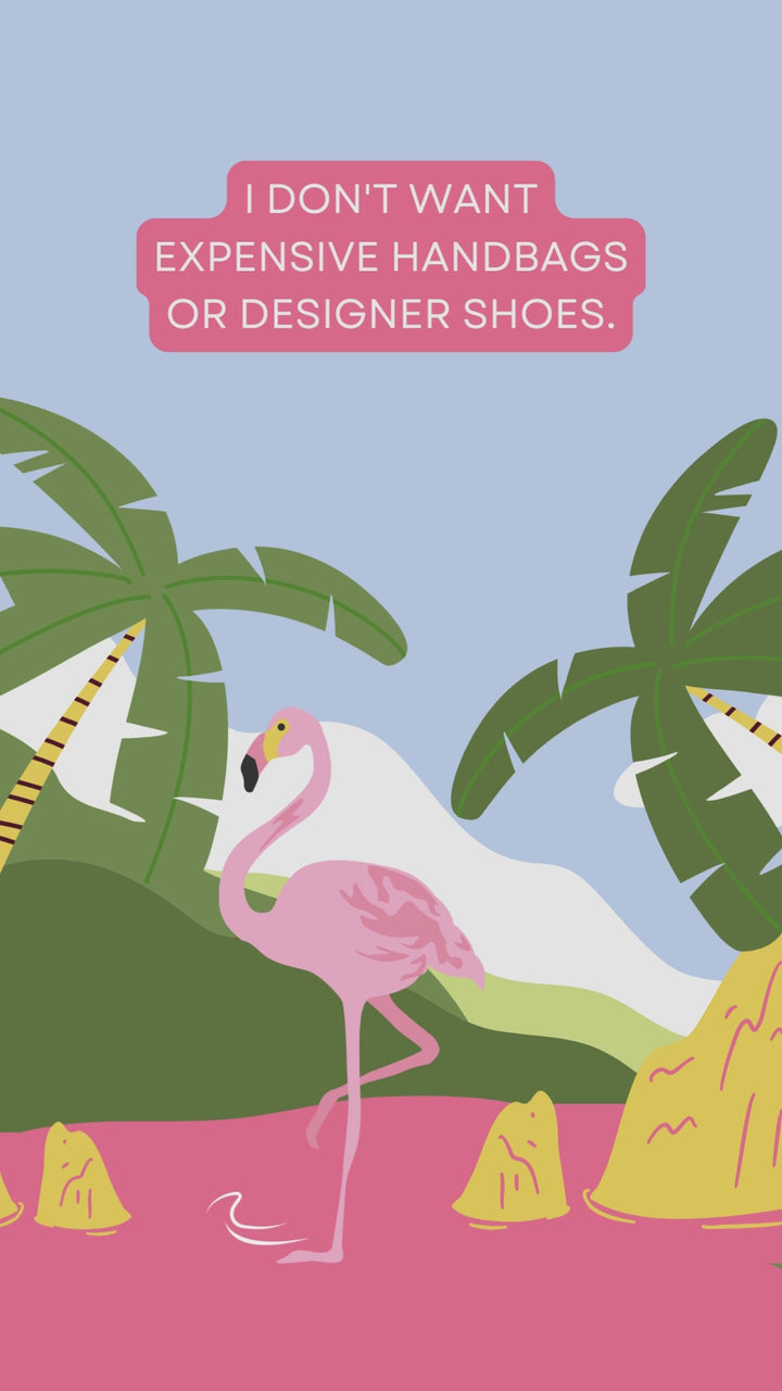 Flowers And A Flamingo