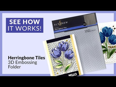 Herringbone Tiles 3D Embossing Folder