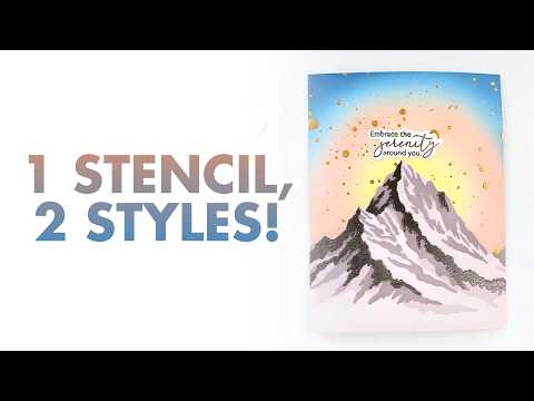 Mountain Peak Layering Stencil Set (4 in 1)