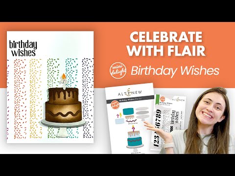 Mini Delight: Birthday Wishes Stamp & Die Set