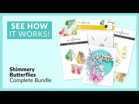 Shimmery Butterflies Simple Coloring Stencil