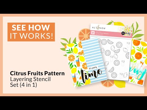 Citrus Fruits Pattern Layering Stencil Set (4 in 1)