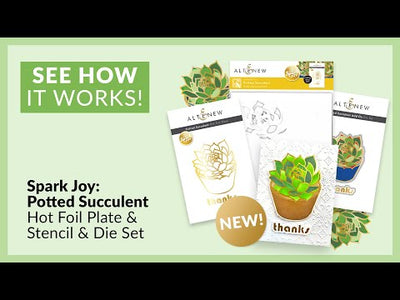 Spark Joy: Potted Succulent Add-On Die Set