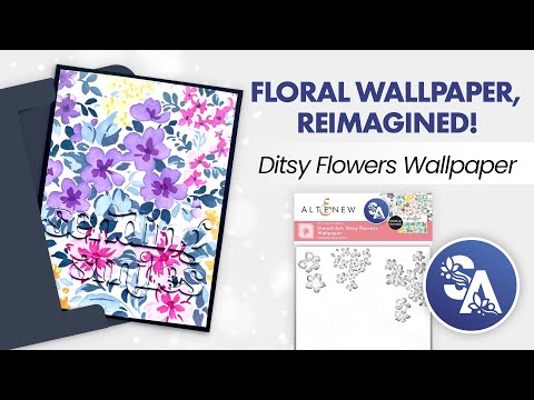 Stencil Art: Ditsy Flowers Wallpaper Layering Stencil Set (7 in 1)