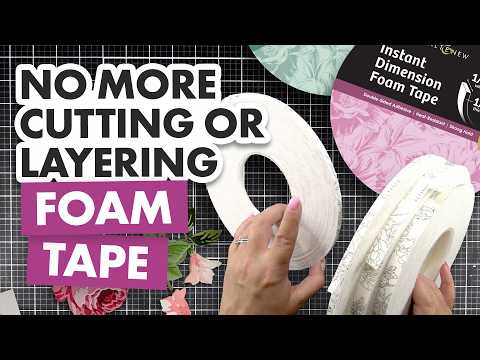 Instant Dimension Foam Tape - 1/8'' x 1/2'' x 10m